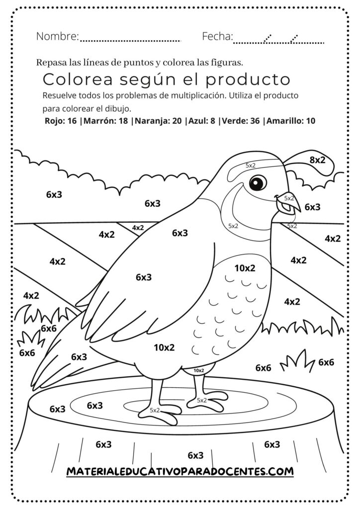 cuadernillo de Colorear y Multiplicar pdf