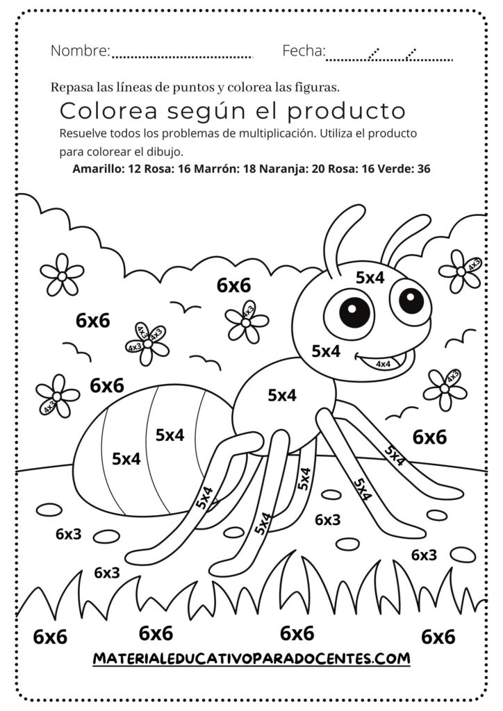 cuadernillo de Colorear y Multiplicar pdf