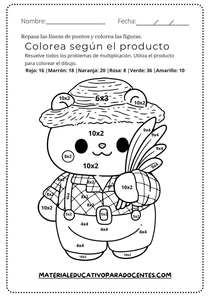 cuadernillo de Colorear y Multiplicar pdf